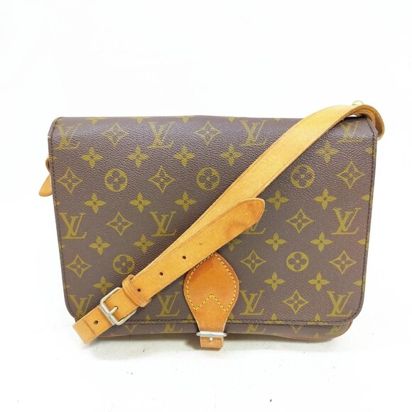 Authentic Louis Vuitton Cartouchiere GM Monogram Shoulder Bag 225-120425 - Picture 1 of 9